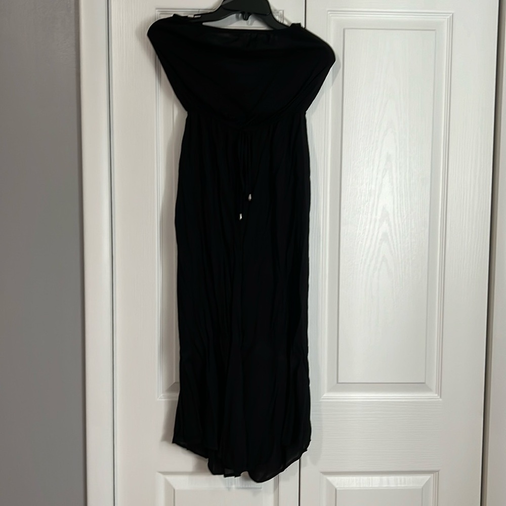 Pink lily black strapless jumpsuit
